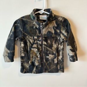 Boys Columbia Fleece Camo Jacket SZ 12-18 Months